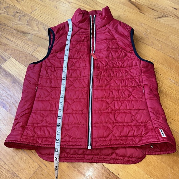 Hunter Puffer Vest Womens L Red Quilted Packable Lightweight Nylon Outdoor Layer - Picture 12 of 12